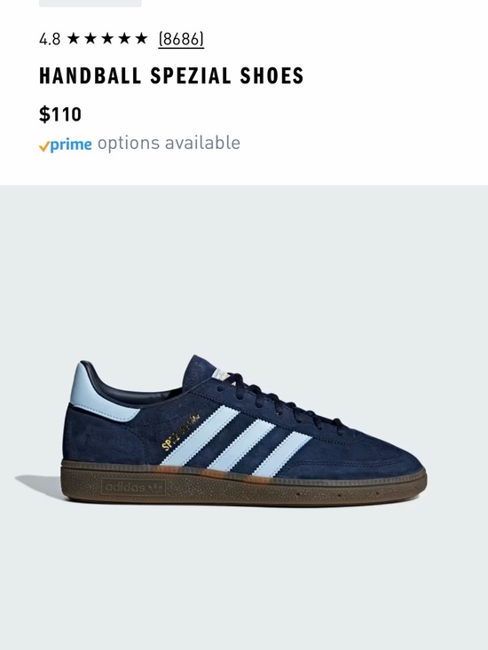 adidas Shoes - Adidas Handball Spezial Navy & Light Blue Suede Sneakers